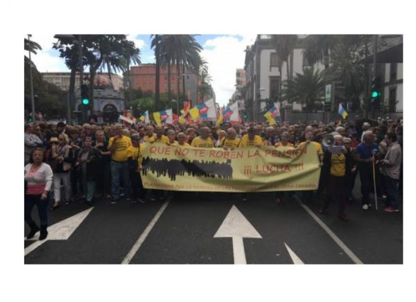 Unas 15.000 personas exigen en Canarias pensiones dignas