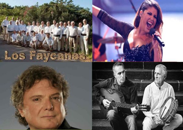 Faycanes, Braulio, Cristina Ramos y Taller Canario hoy en la Plaza de Santa Ana