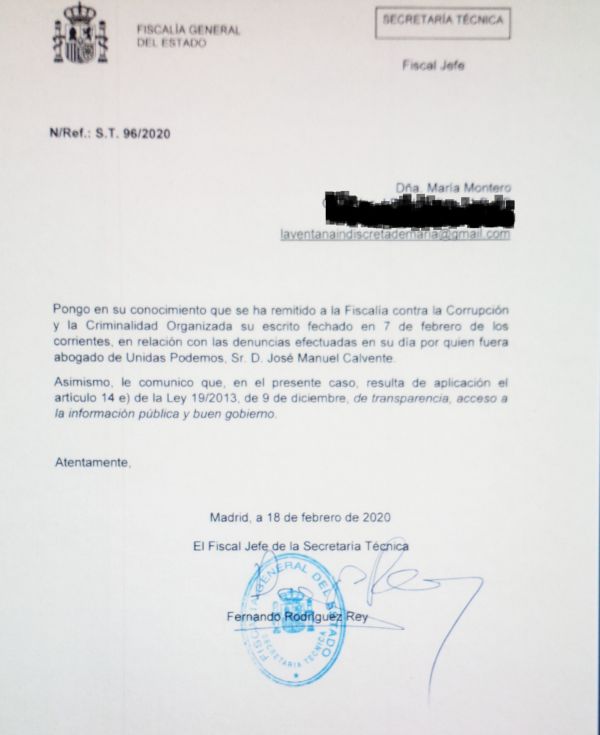 El escándalo de Tándem aterriza en Anticorrupción por las denuncias del ex jefe jurídico de Podemos sobre el´ vínculo íntimo´ letrada-fiscal