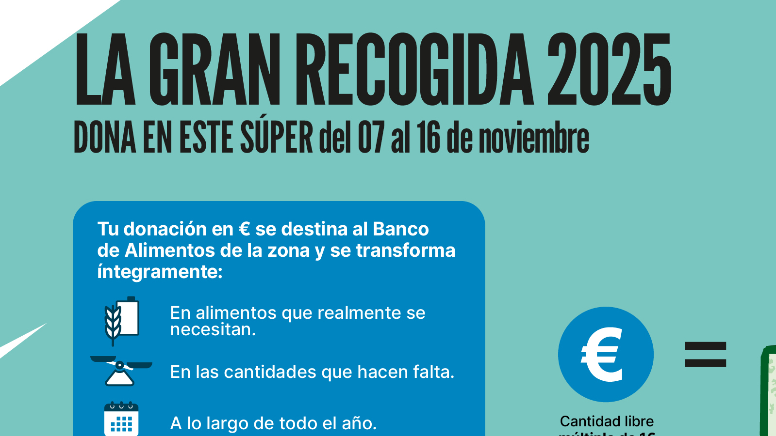 MERCADONA SE SUMA UN AÑO MÁS A LA GRAN RECOGIDA DE ALIMENTOS ORGANIZADA POR FESBAL