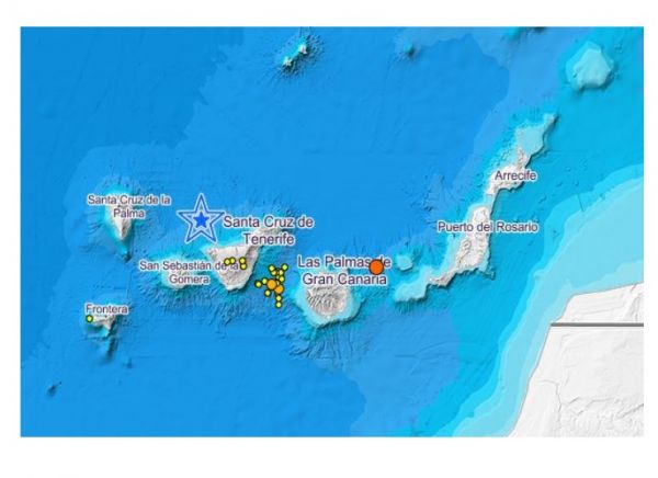 Detectados 3 nuevos tembrores este lunes entre Gran Canaria y Tenerife
