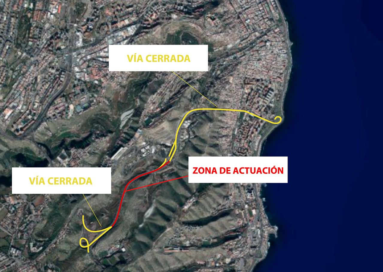 El Cabildo comienza este jueves el asfaltado de la GC-31 que obliga a cerrar varias noches uno de los dos túneles de San José