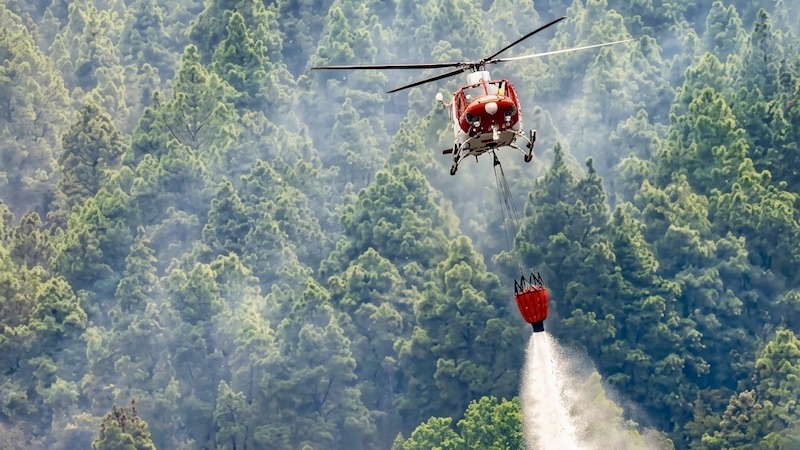 Canarias ensaya en Moya la respuesta ante un gran incendio forestal