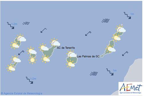 EL TIEMPO: Nuboso en el Norte de Gran Canaria con apertura de claro a partir del mediodía