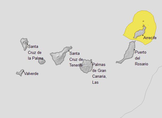 Casi toda España seguirá este miércoles en riesgo por fenómenos adversos. En Canarias, solo Lanzarote tiene aviso amarillo por olas