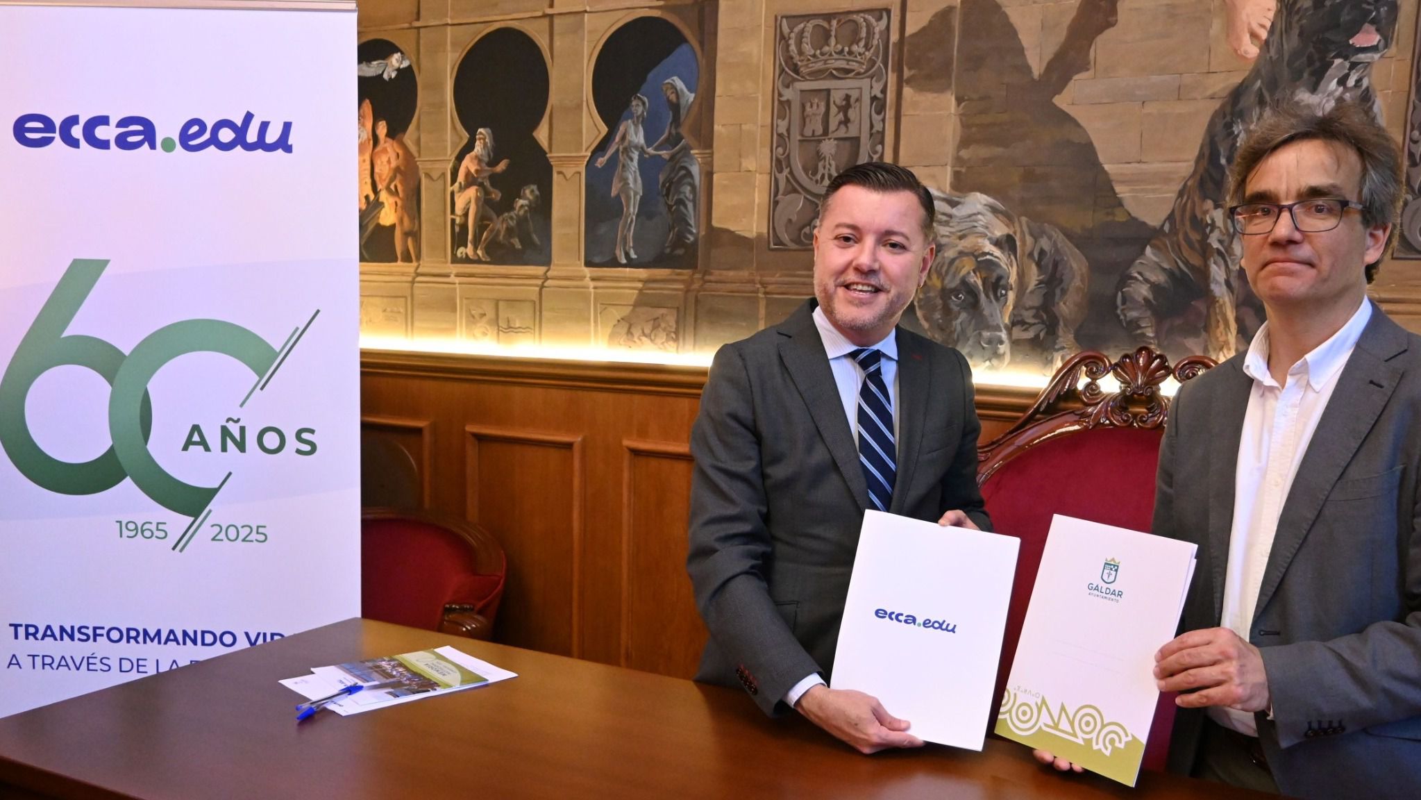 Gáldar y ecca.edu firman un convenio para facilitar el estudio de personas en situación de vulnerabilidad social