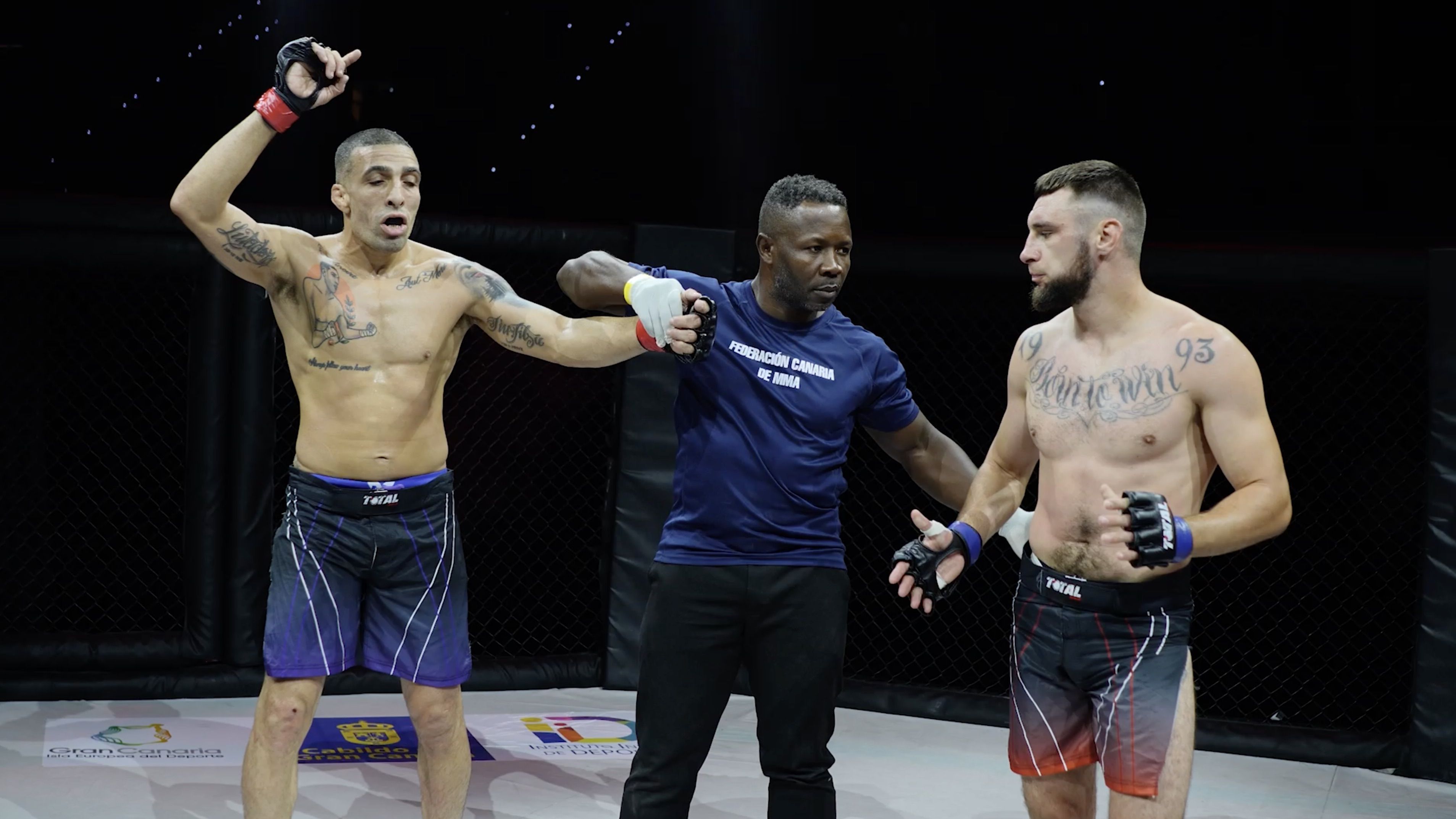 El I Total MMA en el Gran Canaria Arena cautiva con 11 peleas de 'alto voltaje'
