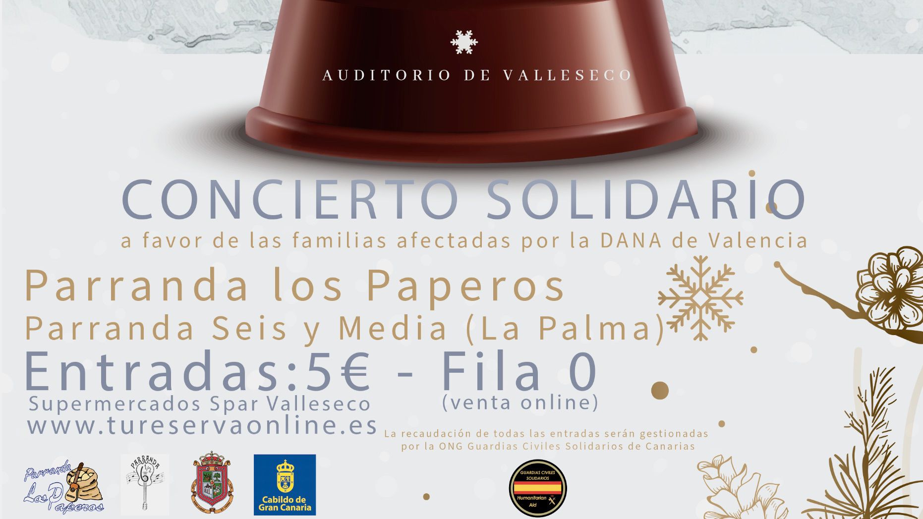 Valleseco acoge un Concierto a beneficio de las personas afectadas por la DANA