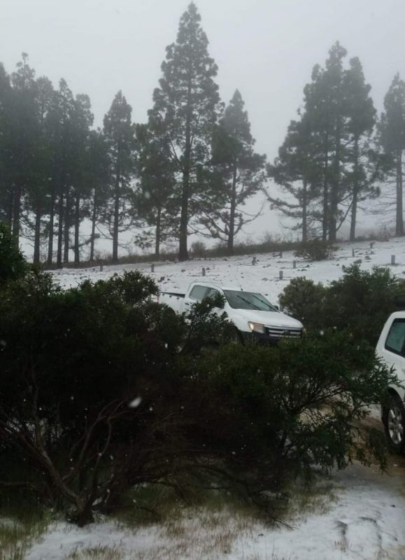 Nieva en Gran Canaria