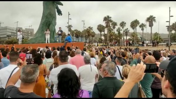 Manifestación mundial por la libertad en Las Palmas de Gran Canaria