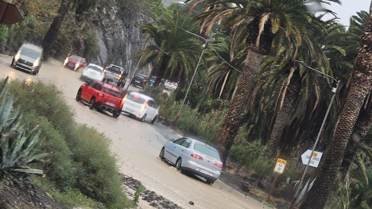 Telde se lleva la peor parte de las lluvias que asolan Gran Canaria