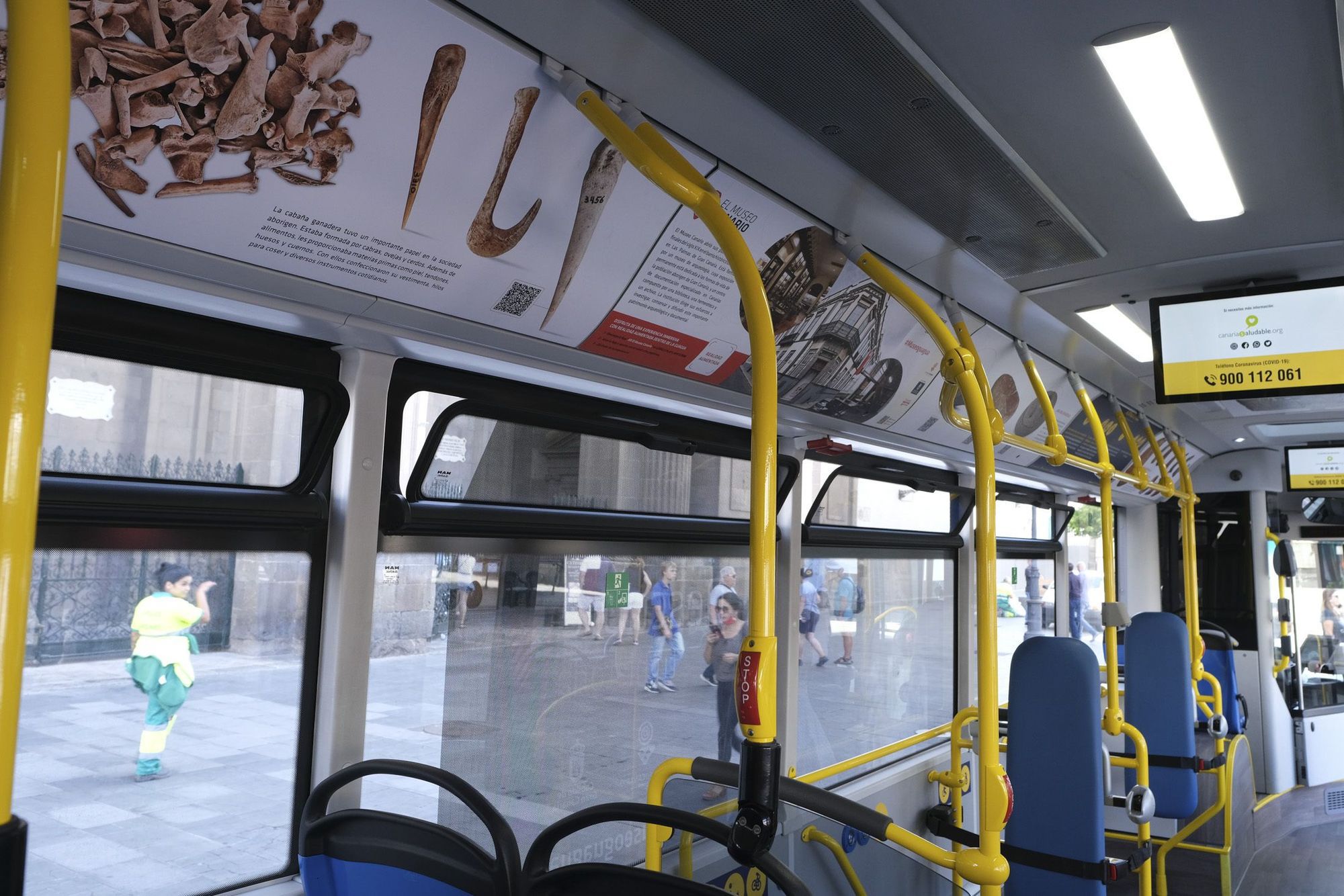 Cuatro de las líneas de mayor afluencia de Guaguas Municipales llevarán una exposición itinerante