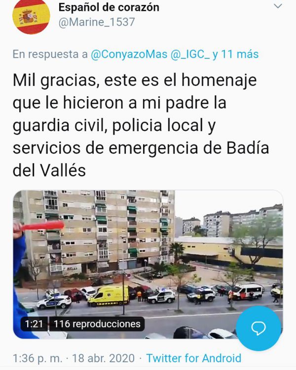 Muere un guardia civil sin respirador en un hospital catalán,venció a ETA pero el Covid-19 arrancó su vida sin asistencia suficiente