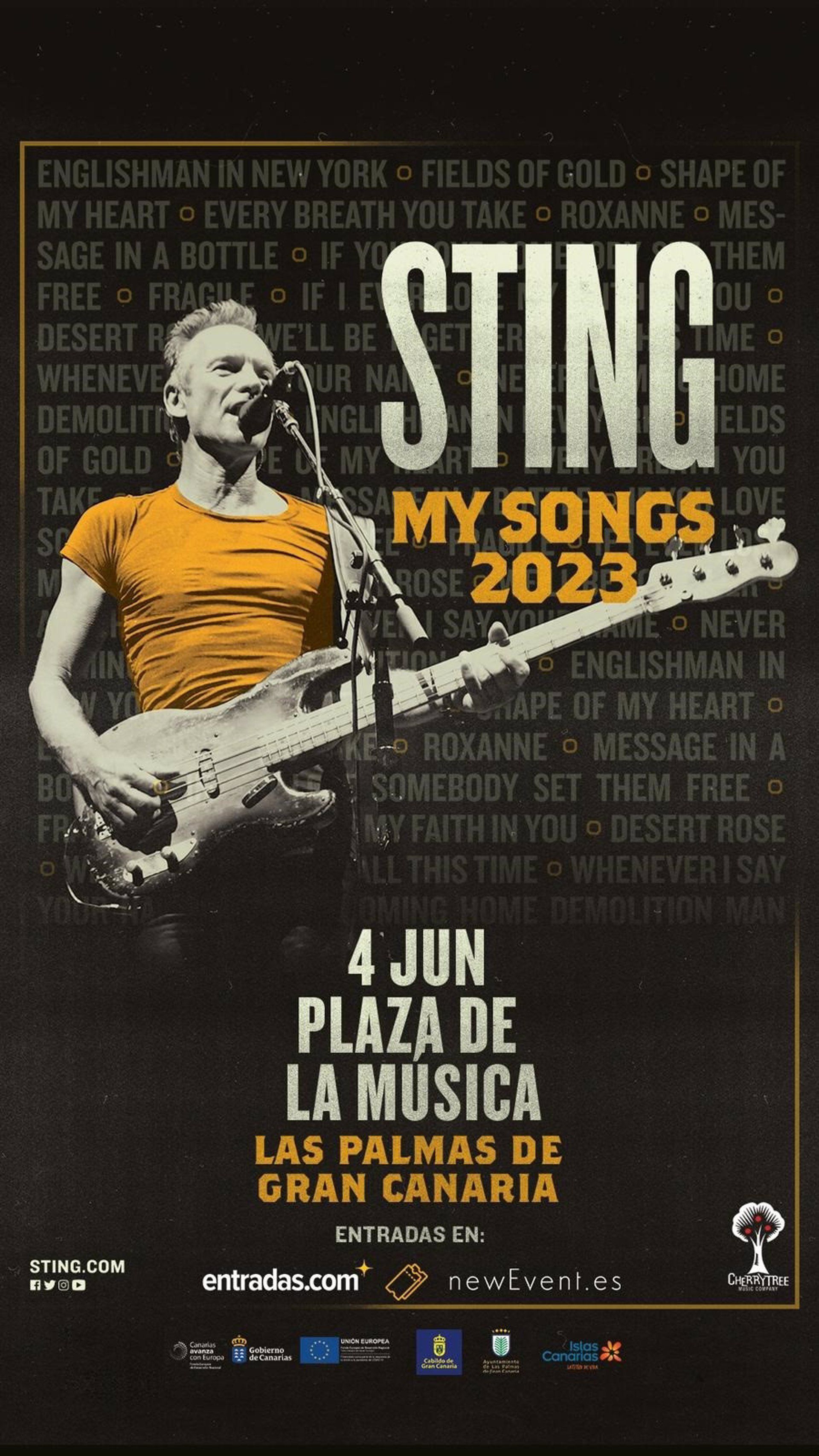 Confirmado: Sting estará en concierto en junio del 2023 en Gran Canaria y Tenerife