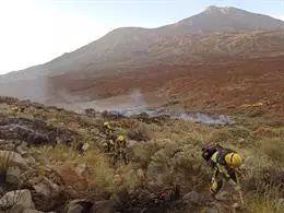 Controlado el conato de incendio en el Teide