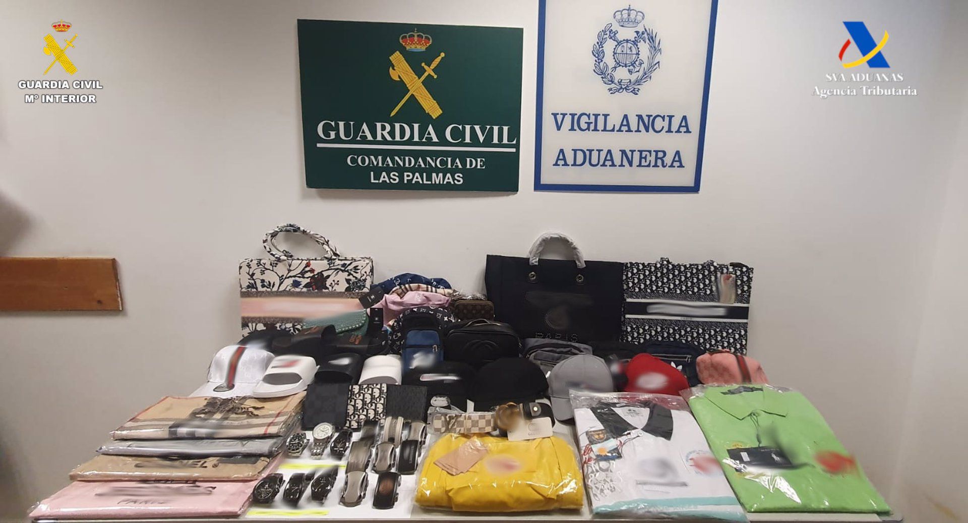 La Agencia Tributaria  informa de la intervención de más 3.550 productos falsificados en el Puerto de Las Palmas