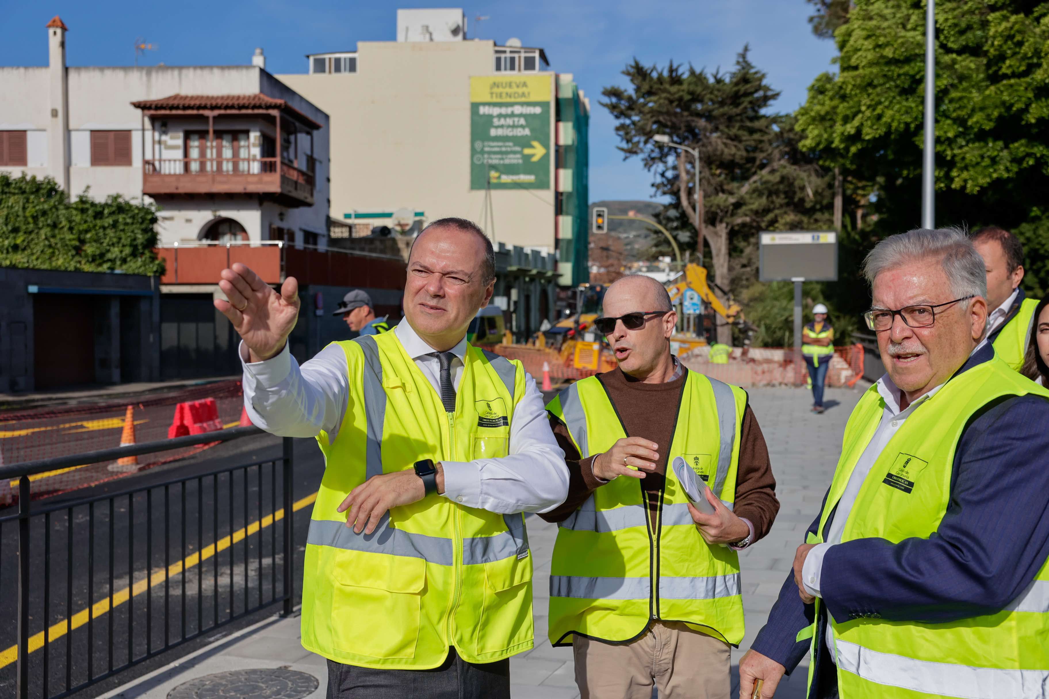 Las obras del nuevo acceso al casco de Santa Brígida se acaban en abril