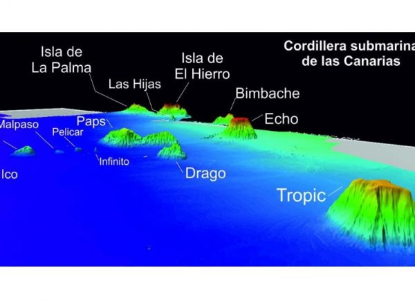 Describen 40 montes submarinos a 5.000 metros de profundidad en Canarias