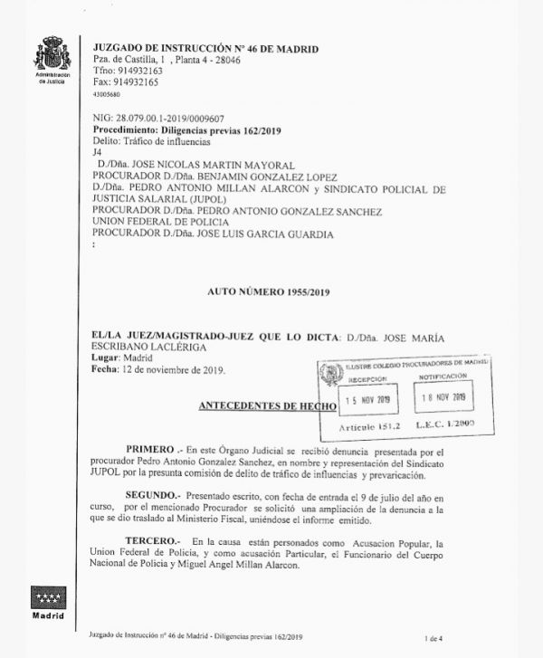La Justicia tumba a Jupol su pretensión de acceder a embajadas y confirma la selección de la Jefatura de Formación Policial