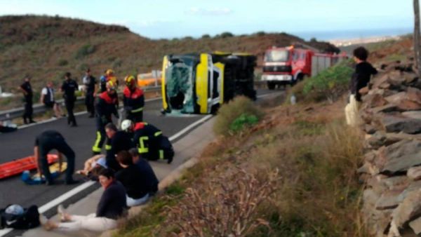 El conductor del minibus accidentado este martes en Gran Canaria da positivo en drogas
